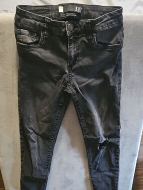 KUT from the Kloth Black Distressed Skinny Jeans